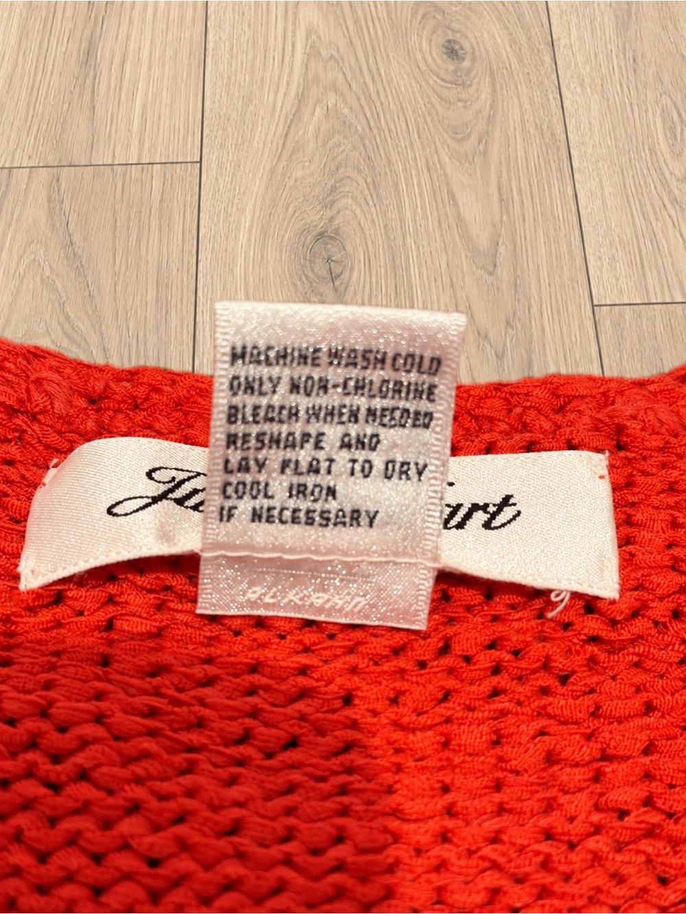 Judith Hart Collection Vintage Floral Knit Sweater Vest Red Orange Size L - Picture 4 of 5